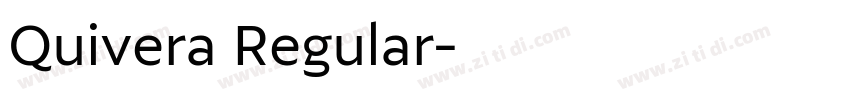 Quivera Regular字体转换